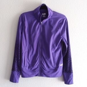 Go fit purple athletic full zipp jacket size -M